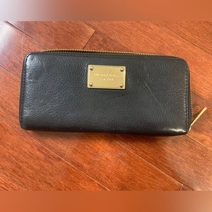 Michael Kors long wallet black leather